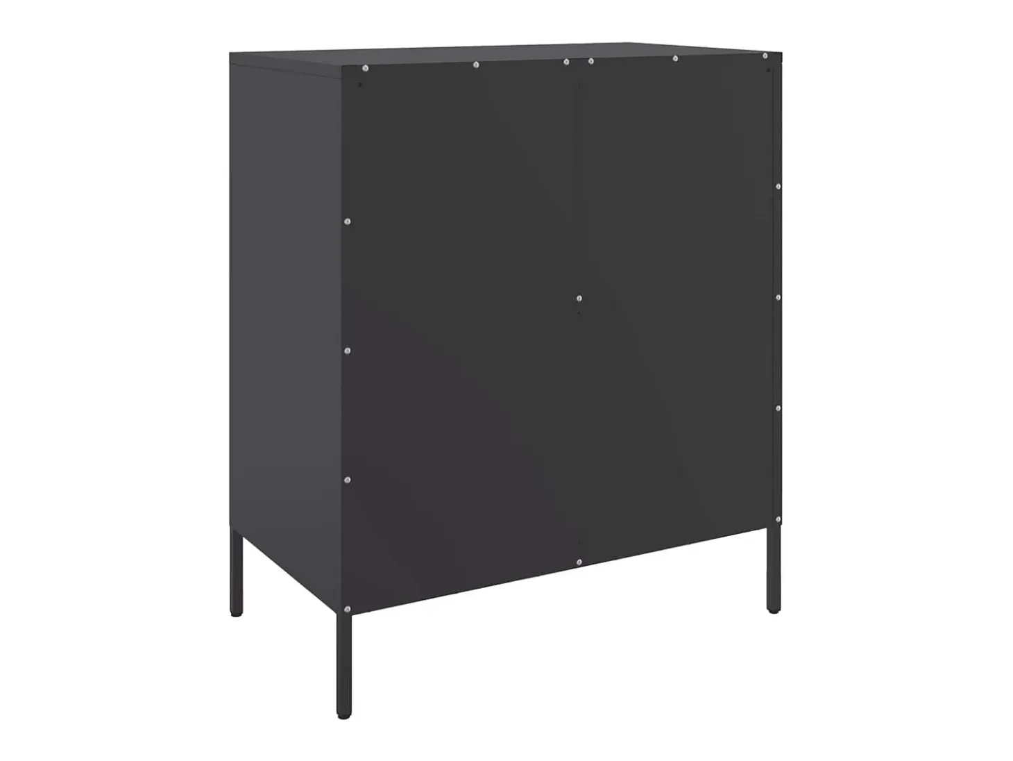 Aparador de acero negro 68x39x79 cm