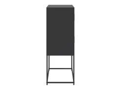 Aparador de acero negro 68,5x38,5x107 cm