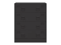 Aparador de acero negro 67x39x83 cm