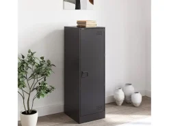 Aparador de acero negro 34,5x39x107 cm ES134903