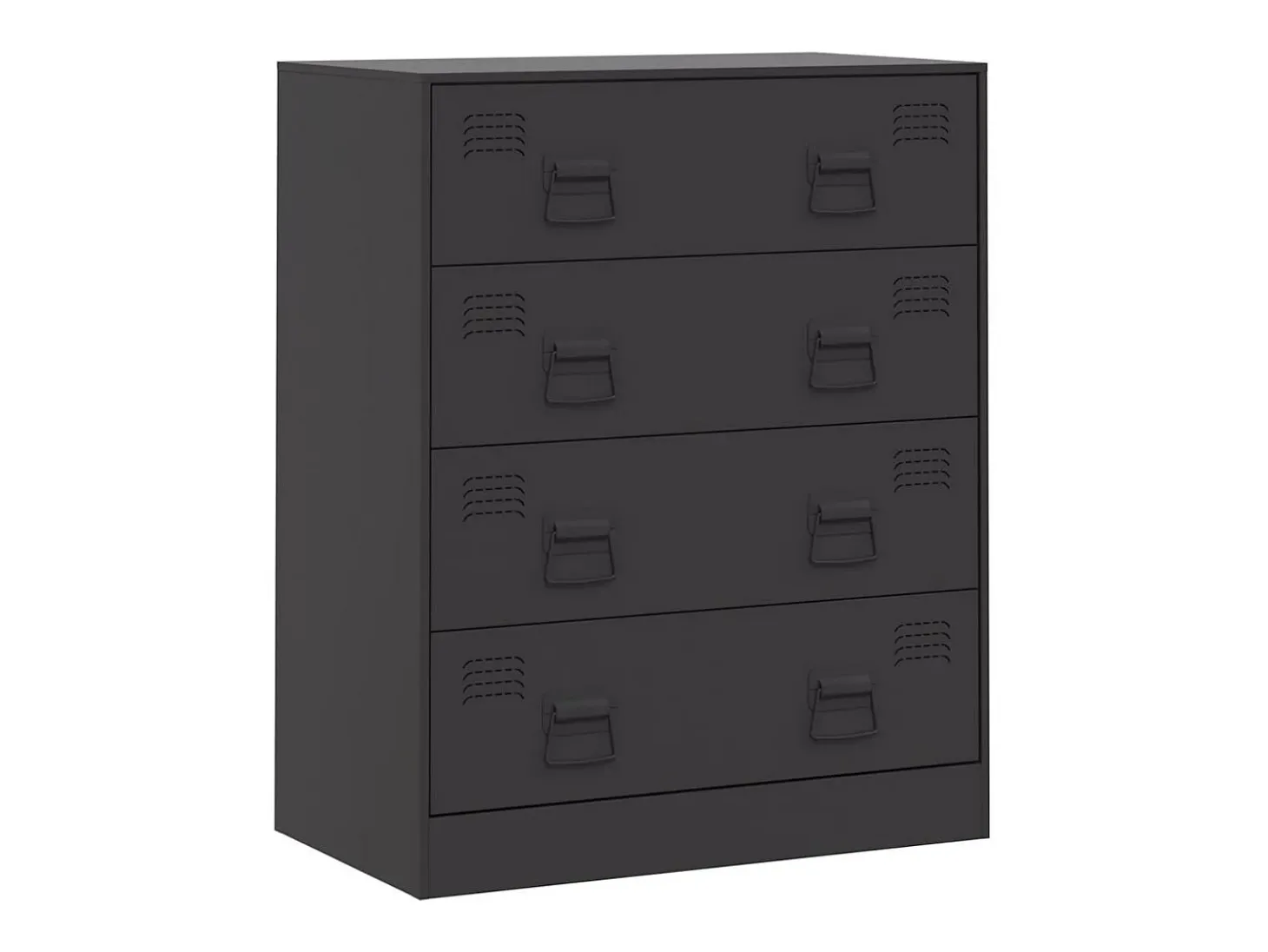 Aparador de acero negro 67x39x83 cm