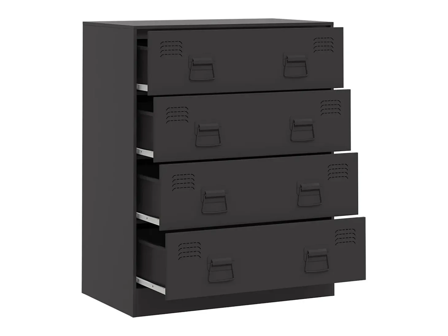 Aparador de acero negro 67x39x83 cm