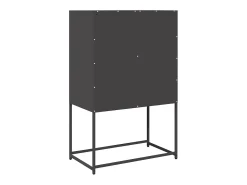 Aparador de acero negro 68x39x107 cm