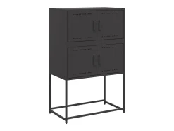 Aparador de acero negro 68,5x38,5x107 cm ES858754