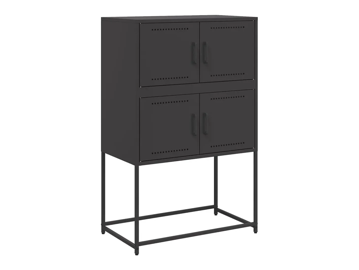 Aparador de acero negro 68,5x38,5x107 cm ES858754
