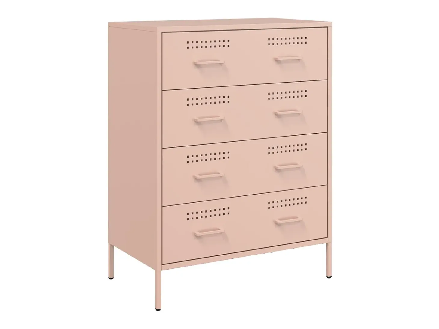Aparador de acero rosa 68x39x89 cm