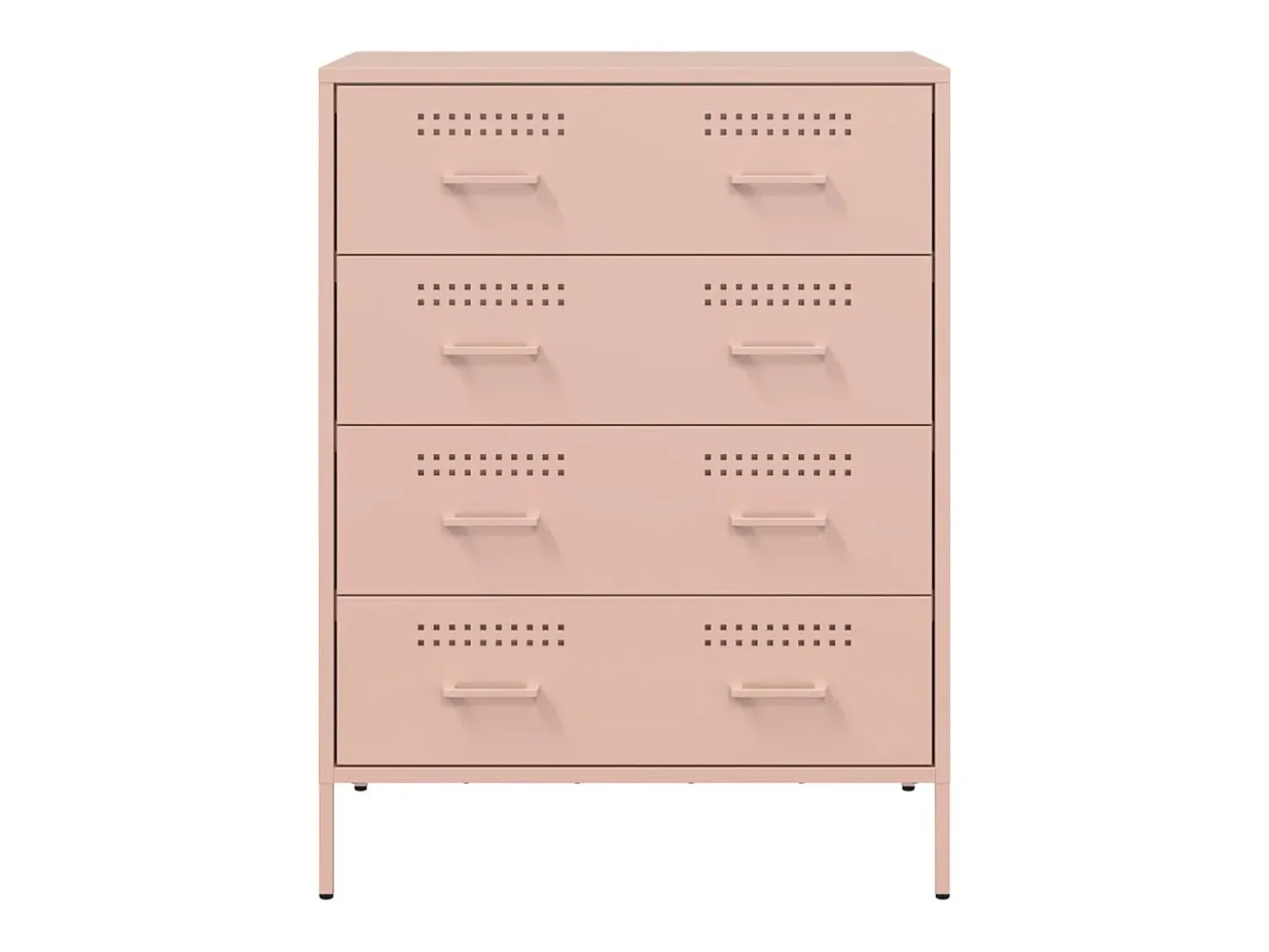 Aparador de acero rosa 68x39x89 cm
