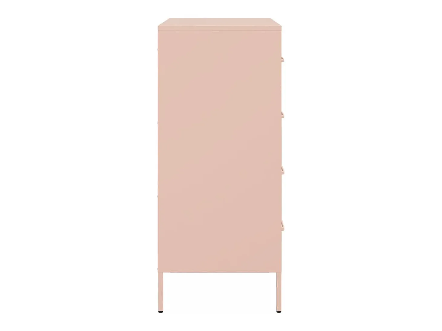 Aparador de acero rosa 68x39x89 cm