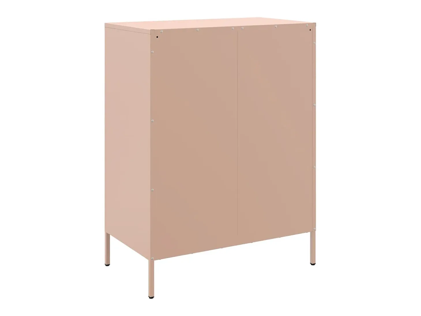 Aparador de acero rosa 68x39x89 cm
