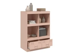 Aparador de acero rosa 67x39x95 cm ES936161