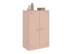 Aparador de acero rosa 67x39x107 cm