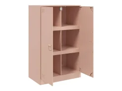 Aparador de acero rosa 67x39x107 cm