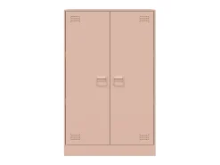Aparador de acero rosa 67x39x107 cm