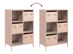 Aparador de acero rosa 68x39x103,5 cm