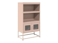 Aparador de acero rosa 68x39x123 cm