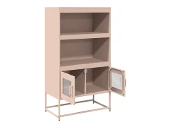 Aparador de acero rosa 68x39x123 cm