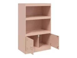 Aparador de acero rosa 67x39x107 cm