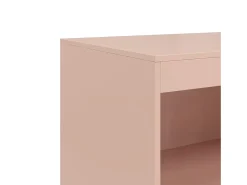 Aparador de acero rosa 67x39x107 cm
