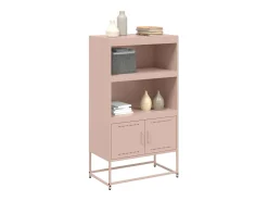 Aparador de acero rosa 68,5x38,5x123,5 cm