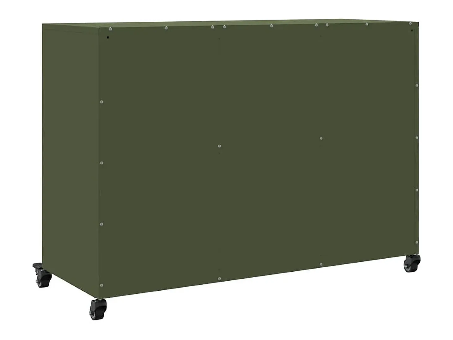 Aparador de acero verde oliva 100,5x39x72 cm