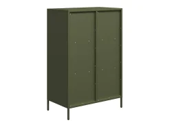 Aparador de acero verde oliva 68x39x103,5 cm