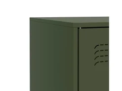 Aparador de acero verde oliva 67x39x73 cm