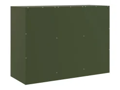 Aparador de acero verde oliva 99x39x73 cm