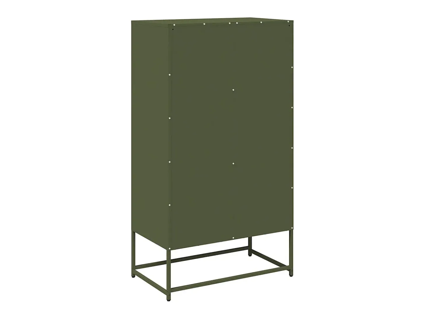 Aparador de acero verde oliva 68x39x123 cm