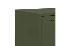 Aparador de acero verde oliva 68x39x72 cm