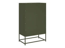 Aparador de acero verde oliva 68x39x111,5 cm