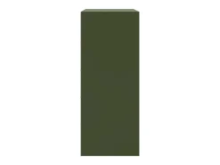 Aparador de acero verde oliva 67x39x95 cm