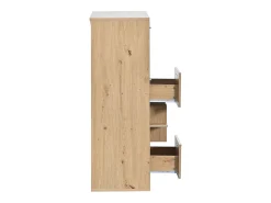 Aparador de almacenamiento, elegante vitrina para vinos con puertas dobles, estante de vidrio y soporte para vinos: almacenamiento perfecto