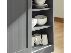 Aparador de Almacenamiento con Encimera Extensible Isla de Cocina Armario de Cocina Múltiple 110 x 97 x 68 cm FSB36-HG SoBuy ES