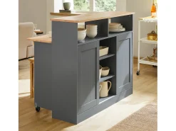 Aparador de Almacenamiento con Encimera Extensible Isla de Cocina Armario de Cocina Múltiple 110 x 97 x 68 cm FSB36-HG SoBuy ES