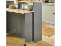 Aparador de Almacenamiento con Encimera Extensible Isla de Cocina Armario de Cocina Múltiple 110 x 97 x 68 cm FSB36-HG SoBuy ES