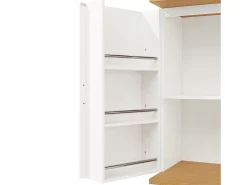 Aparador de cocina - 80 x 40 x 180 cm - con 4 puertas + 1 cajón - MDF - blanco