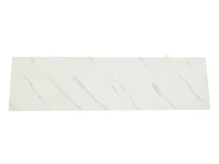 Aparador de cocina de 3 puertas con tablero efecto mármol para salón y dormitorio, color blanco