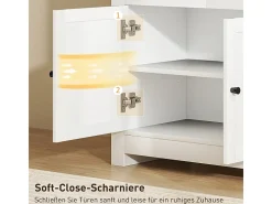 Aparador de cocina, mueble de almacenaje, armario de comedor con 2 puertas y 2 cajones, sala de estar