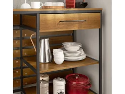 Aparador de Comedor Mesa de Cocina con Cajón y 2 Estantes, Estructura de Acero Estable 120 x 45 x 90 cm FSB71-PF SoBuy ES