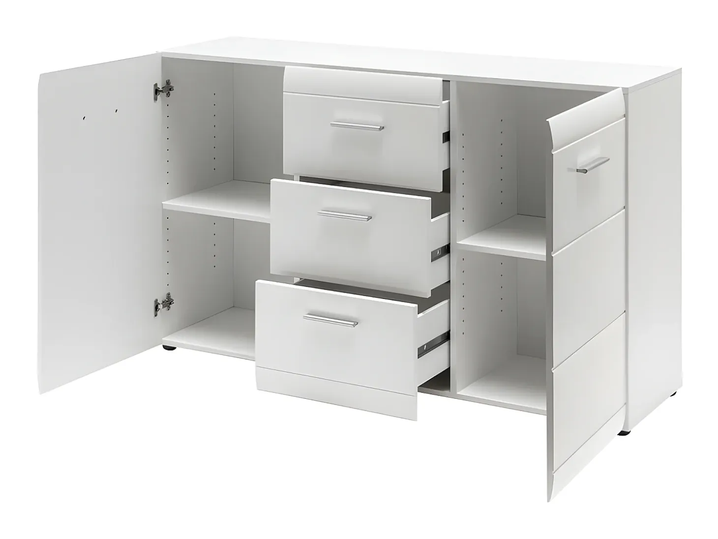 Aparador de diseño blanco 144x86x40cm Alama