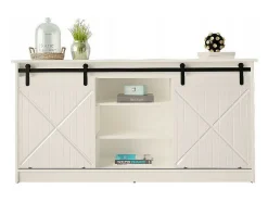 Aparador de diseño blanco Hexa con puertas correderas 160 cm
