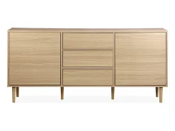 Aparador de efecto madera con 2 puertas, 160cm madera