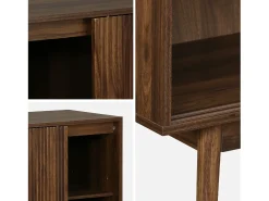 Aparador de efecto madera, 115cm madera oscura