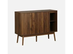 Aparador de efecto madera, 115cm madera oscura