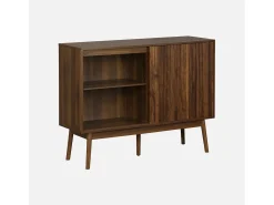 Aparador de efecto madera, 115cm madera oscura