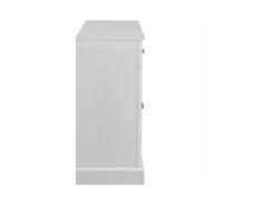 Aparador de estilo moderno de 4 puertas y 2 cajones, 150x86x40 cm, para salón y comedor, color blanco
