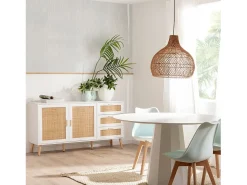 Aparador de Fibra natural Blanco 79 x 148- Tahiti