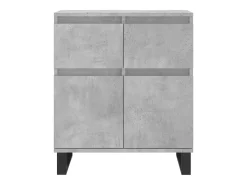 Aparador de hormigón gris 60x35x70 cm Madera de ingeniería