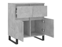 Aparador de hormigón gris 60x35x70 cm Madera de ingeniería