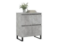 Aparador de hormigón gris 60x35x70 cm Madera de ingeniería